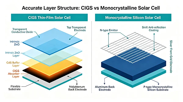 CIGS vs Monocristalino: Qual painel solar flexível vence o teste final?